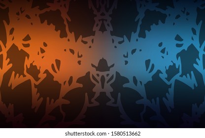 Dark Blue, Yellow vector doodle bright background. Creative illustration in blurred style with doodles made by child. Brand-new style for your business design.