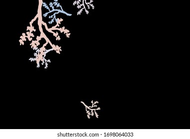 Dark Blue, Yellow vector doodle texture with branches. Sketchy doodles on white background. The best design for your business.