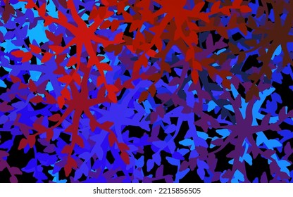 Dark Blue, Yellow vector doodle background with flowers, leaves. Sketchy doodles on white background. New template for your design.
