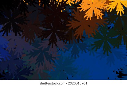 Dark Blue, Yellow vector doodle layout with flowers. Colorful illustration in doodle style with flowers. New design for your business.