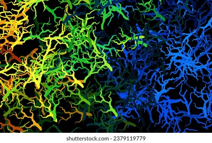 Dark Blue, Yellow vector doodle layout with branches, leaves. Sketchy doodles on white background. Hand painted design for web, leaflets.