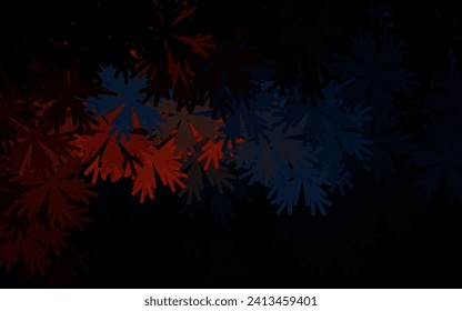 Dark Blue, Yellow vector doodle background with flowers. Creative illustration in blurred style with flowers. New design for your business.