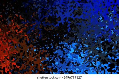 Dark Blue, Yellow vector doodle template with flowers, leaves. An elegant bright illustration with leaves and flowers. Brand new design for your business.