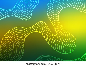 Dark Blue, Yellow vector doodle blurred background. Creative illustration in blurred style with doodles. The best blurred design for your business.