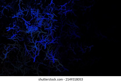 Dark Blue, Yellow vector elegant template with leaves, branches. Leaves and branches with gradient on white background. Doodle design for your web site.