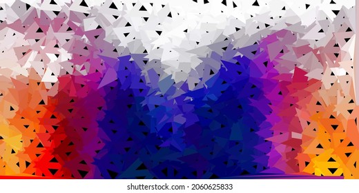 Diseño poligonal vectorial geométrico azul oscuro, amarillo. Ilustración abstracta con triángulos de gradiente elegantes. Muestra para tus diseños.