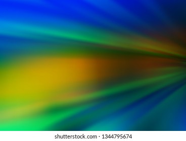 Dark Blue, Yellow vector glossy abstract template. A completely new color illustration in a bokeh style. Brand new design for your business.