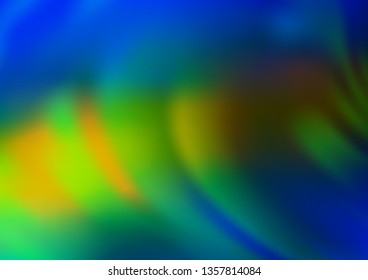 Dark Blue, Yellow vector glossy abstract template. An elegant bright illustration with gradient. A completely new template for your design.