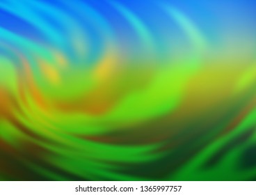 Dark Blue, Yellow vector glossy abstract template. A completely new color illustration in a bokeh style. The best blurred design for your business.