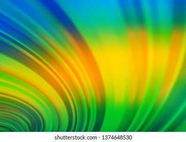 Dark Blue, Yellow vector glossy abstract template. Glitter abstract illustration with an elegant design. The blurred design can be used for your web site.