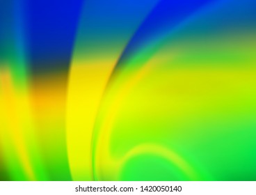 Dark Blue, Yellow vector glossy bokeh pattern. Colorful illustration in blurry style with gradient. A completely new template for your design.