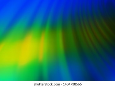 Dark Blue, Yellow vector glossy abstract background. Creative illustration in halftone style with gradient. The template can be used for your brand book.