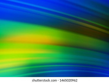 Dark Blue, Yellow vector glossy abstract template. Glitter abstract illustration with an elegant design. A new texture for your design.