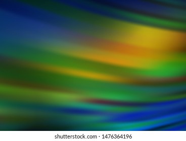 Dark Blue, Yellow vector glossy bokeh pattern. Modern geometrical abstract illustration with gradient. The elegant pattern for brand book.