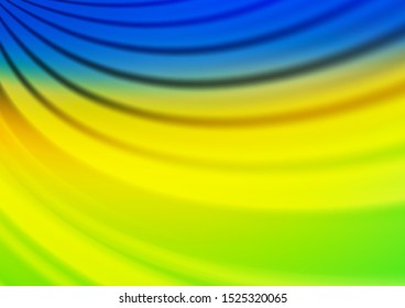 Dark Blue, Yellow vector glossy abstract template. Colorful abstract illustration with gradient. A completely new design for your business.