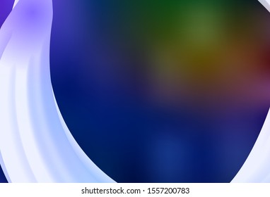 Dark Blue, Yellow vector glossy abstract layout. Colorful abstract illustration with gradient. New style for your business design.