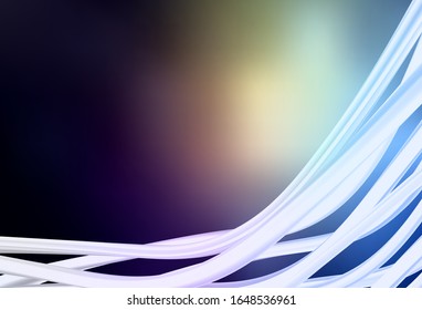 Dark Blue, Yellow vector glossy abstract layout. A completely new colored illustration in blur style. Elegant background for a brand book.