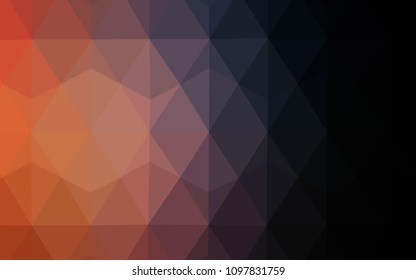 Dark Blue, Yellow vector gradient triangles texture. Glitter abstract illustration with an elegant triangles. Triangular pattern for your design.