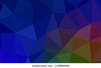 Dark Blue, Yellow vector gradient triangles pattern. Modern abstract illustration with triangles. Triangular pattern for your design.