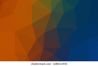 Dark Blue, Yellow vector gradient triangles template. Elegant bright polygonal illustration with gradient. A new texture for your web site.