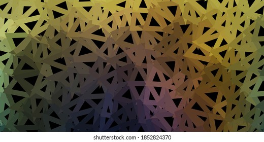 Diseño de polígono de gradiente vectorial amarillo azul oscuro. Ilustración abstracta con triángulos de gradiente elegantes. Fondo de escritorio para tus aplicaciones web.