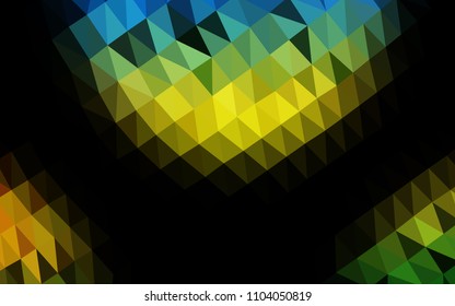 Dark Blue, Yellow vector hexagon mosaic template. Modern geometrical abstract illustration with gradient. Brand new design for your business.