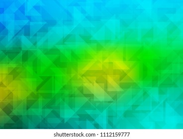 Dark Blue, Yellow vector hexagon mosaic texture. A vague abstract illustration with gradient. A completely new design for your business.