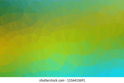 Dark Blue, Yellow vector hexagon mosaic texture. A sample with polygonal shapes. The completely new template can be used for your brand book.