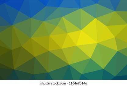Dark Blue, Yellow vector hexagon mosaic cover. An elegant bright illustration with gradient. Brand new style for your business design.