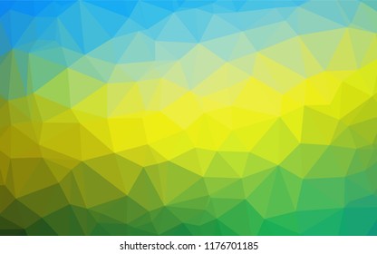 Dark Blue, Yellow vector hexagon mosaic texture. Shining colored illustration in a Brand new style. The polygonal design can be used for your web site.