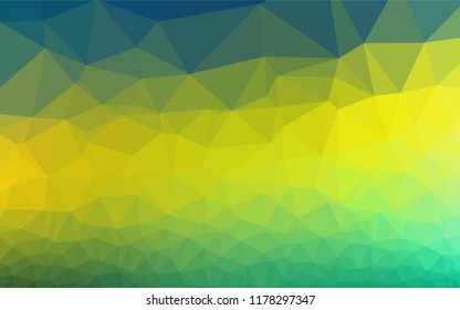Dark Blue, Yellow vector hexagon mosaic template. An elegant bright illustration with gradient. A completely new design for your business.