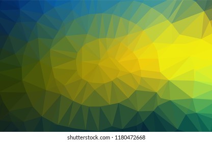 Dark Blue, Yellow vector hexagon mosaic template. Brand new colored illustration in blurry style with gradient. The completely new template can be used for your brand book.