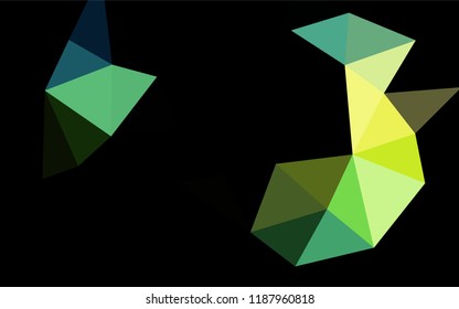 Dark Blue, Yellow vector hexagon mosaic cover. A sample with polygonal shapes. Brand new design for your business.