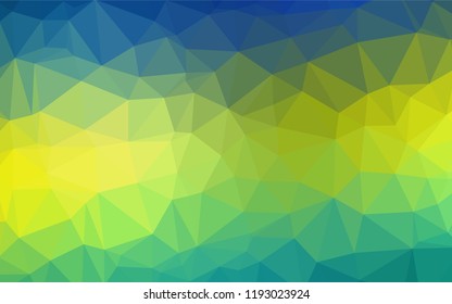 Dark Blue, Yellow vector hexagon mosaic texture. Colorful illustration in abstract style with gradient. The textured pattern can be used for background.