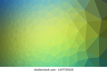 Dark Blue, Yellow vector hexagon mosaic cover. Brand new colored illustration in blurry style with gradient. A completely new template for your business design.