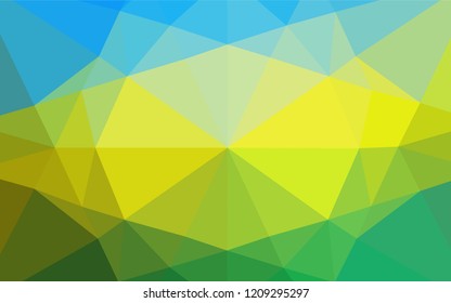 Dark Blue, Yellow vector hexagon mosaic texture. A sample with polygonal shapes. A completely new template for your business design.