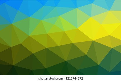 Dark Blue, Yellow vector hexagon mosaic texture. Shining colored illustration in a Brand new style. The completely new template can be used for your brand book.
