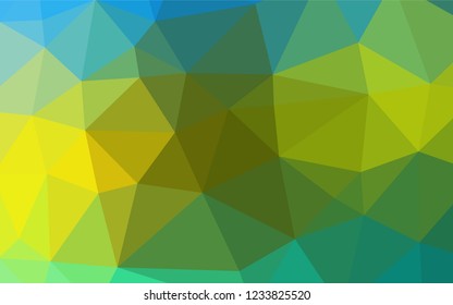 Dark Blue, Yellow vector hexagon mosaic cover. Modern geometrical abstract illustration with gradient. The textured pattern can be used for background.