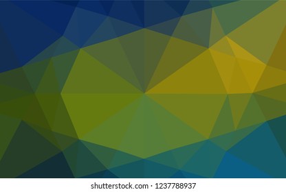 Dark Blue, Yellow vector hexagon mosaic cover. A completely new color illustration in a vague style. The elegant pattern can be used as part of a brand book.