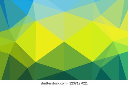 Dark Blue, Yellow vector hexagon mosaic template. A sample with polygonal shapes. A completely new template for your business design.