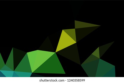 Dark Blue, Yellow vector hexagon mosaic texture. Geometric illustration in Origami style with gradient.  The polygonal design can be used for your web site.