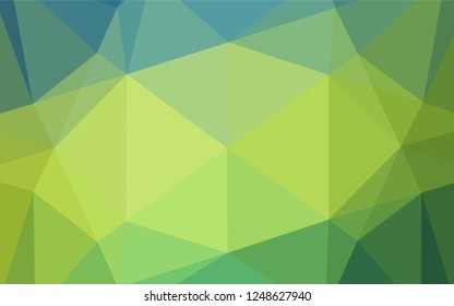 Dark Blue, Yellow vector hexagon mosaic cover. An elegant bright illustration with gradient. The polygonal design can be used for your web site.