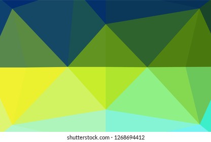 Dark Blue, Yellow vector hexagon mosaic cover. Colorful abstract illustration with gradient. The completely new template can be used for your brand book.