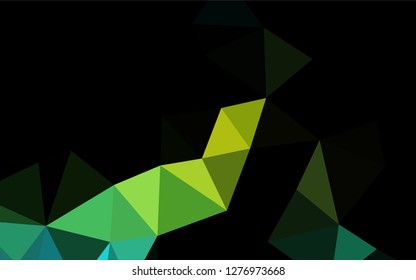 Dark Blue, Yellow vector hexagon mosaic texture. Creative illustration in halftone style with gradient. The polygonal design can be used for your web site.