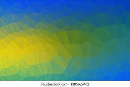 Dark Blue, Yellow vector hexagon mosaic texture. A sample with polygonal shapes. Brand new design for your business.