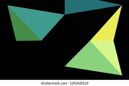 Dark Blue, Yellow vector hexagon mosaic template. Shining colored illustration in a Brand new style. A completely new design for your business.