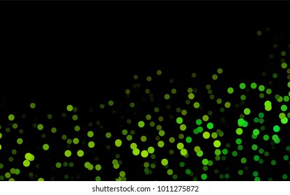 Dark Blue, Yellow vector illustration which consist of circles. Dotted gradient design for your business. Creative geometric background in halftone style with colored spots.