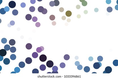 Dark Blue, Yellow vector illustration which consist of circles. Dotted gradient design for your business. Creative geometric background in halftone style with colored spots.
