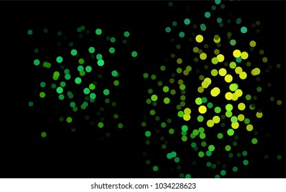 Dark Blue, Yellow vector illustration which consist of circles. Dotted gradient design for your business. Creative geometric background in halftone style with colored spots.