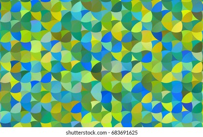 Dark Blue, Yellow vector illustration which consist of circles. Dotted gradient design for your business. Creative geometric background in halftone style with colored spots.